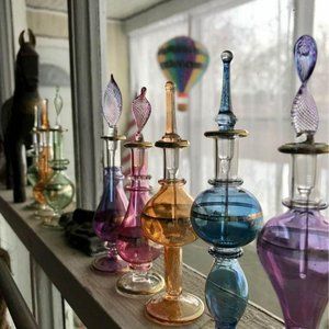 Hand Blown Egyptian Glass Bottle, Fairytale Beauty